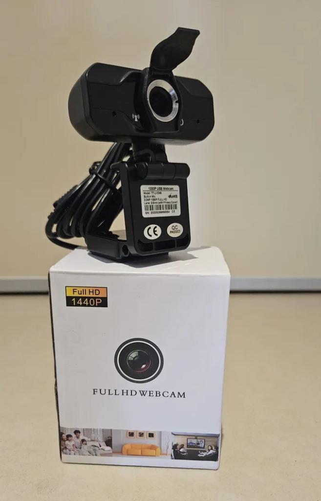 Webcam Full Hd 1080p USB avec Micro integré. NEUVE, Computers en Software, Webcams, Nieuw, Bedraad, ChromeOS, MacOS, Windows, Android