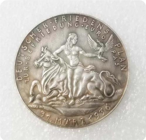 Deutscher Friedensplan 1936 munt + foto, Postzegels en Munten, Munten | Europa | Niet-Euromunten, Losse munt, Duitsland, Verzenden