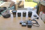 Canon EF/EF-S lenzen + 3 x batt voor canon + oplader, Audio, Tv en Foto, Foto | Lenzen en Objectieven, Ophalen of Verzenden, Zo goed als nieuw