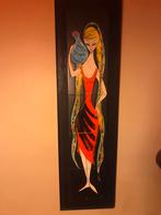 RETRO - VINTAGE PLATEAU IN KERAMIEK GESIGNEERD, Antiek en Kunst, Ophalen