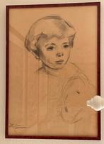 Jean Colin - Potloodtekening - Gesigneerd - A3 - Met kader, Antiek en Kunst, Ophalen of Verzenden