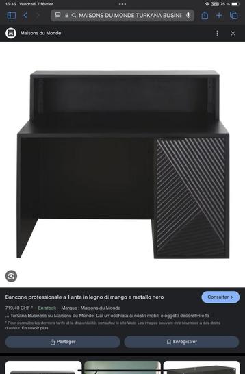 Zwart designbureau beschikbaar voor biedingen