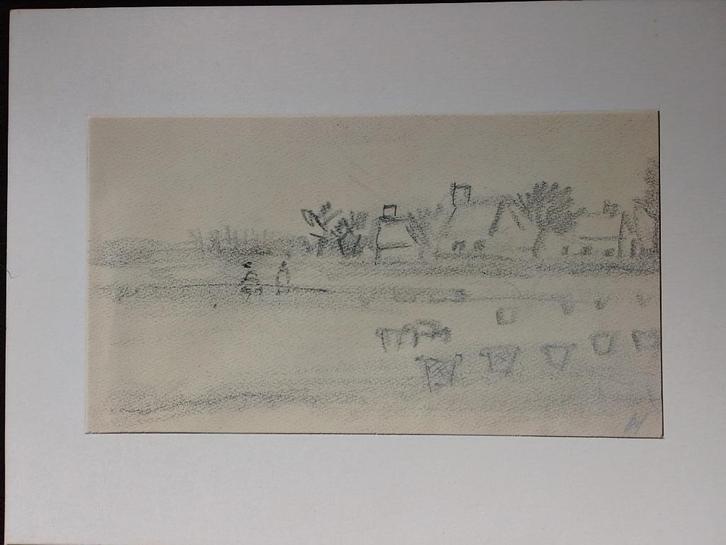 Alfons Vermeir  1905 - 1994   Tekening   Landschap, Antiek en Kunst, Kunst | Tekeningen en Fotografie, Verzenden