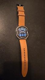 Samsung Galaxy Watch 8 (44 mm, Graphite) + Hybrid Band Camel, Ophalen of Verzenden, Zo goed als nieuw, Samsung, Waterdicht