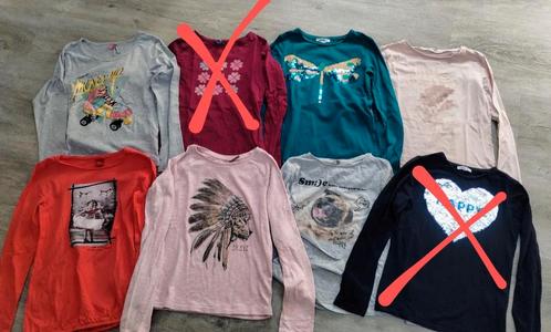 Set 6 tshirts lange mouw/longsleeve maat 140, Kinderen en Baby's, Kinderkleding | Maat 140, Gebruikt, Meisje, Shirt of Longsleeve