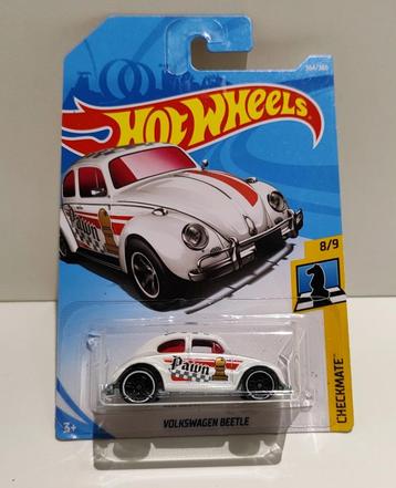 Hot Wheels Volkswagen Beetle Checkmate PAWN Wit (2017) beschikbaar voor biedingen