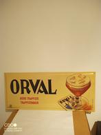 Oud blikken reclamebord Orval Bière Trappiste Trappistenbier, Reclamebord, Ophalen of Verzenden, Zo goed als nieuw