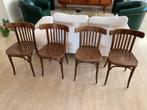 Quatre chaises bistrot, Quatre, Brun, Bois, Utilisé