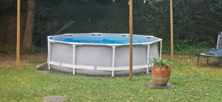 Intex zwembad met zandfilterpomp, Tuin en Terras, Zwembaden, Gebruikt, Opzetzwembad, Minder dan 80 cm, 200 tot 400 cm, 300 cm of meer
