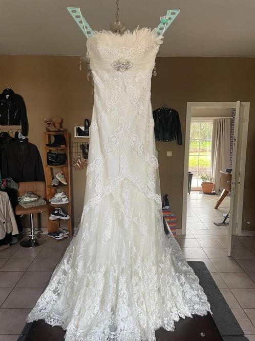 Pronovias trouwkleed, Kleding | Dames, Trouwkleding en Trouwaccessoires, Zo goed als nieuw, Trouwjurk, Beige, Ophalen of Verzenden