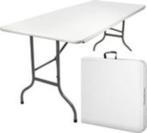 180x74x74 - Blanche - Table pliante pliable en plastique 45€, Synthétique, Rectangulaire, Enlèvement ou Envoi, Neuf