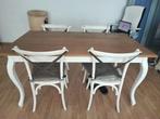 tafel+4 eetkamerstoelen, Huis en Inrichting, Ophalen, Gebruikt, 4 tot 6 stoelen