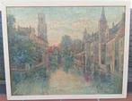 schilderij gesigneerd  Belfort Brugge, Antiek en Kunst, Kunst | Schilderijen | Klassiek, Ophalen of Verzenden