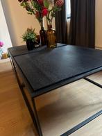 Salontafeltjes staal-hout, Huis en Inrichting, Tafels | Salontafels, Ophalen, 50 tot 100 cm, 50 tot 100 cm, Zo goed als nieuw