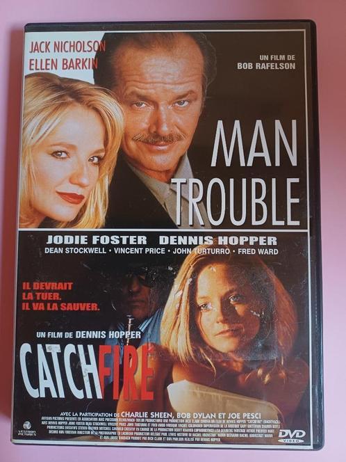 DVD Man Trouble & Catch Fire 2 DVD, Cd's en Dvd's, Dvd's | Thrillers en Misdaad, Zo goed als nieuw, Ophalen of Verzenden