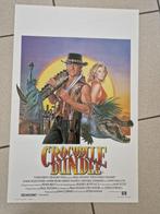 filmaffiche Crocodile Dundee 1986 filmposter, Rechthoekig Staand, Ophalen of Verzenden, Zo goed als nieuw, A1 t/m A3