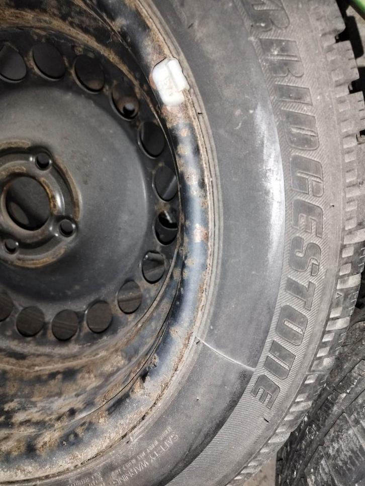 4 roues hiver jantes + pneus contact bridgestone neige m+s, Auto-onderdelen, Banden en Velgen, Banden en Velgen, Winterbanden