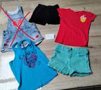 2 shorts, 1 topje en 1 tshirt maat 116, Ophalen of Verzenden, Gebruikt, Meisje, Setje