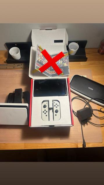 Nintendo Switch OLED – Zo goed als nieuw + accessoires!, Enlèvement ou Envoi, Comme neuf, Switch OLED