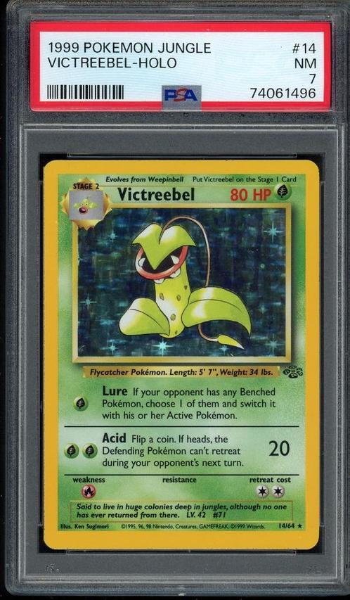 Victreebel Holo PSA 7 - 14/64 - Jungle 1999, Hobby & Loisirs créatifs, Jeux de cartes à collectionner | Pokémon, Comme neuf, Cartes en vrac