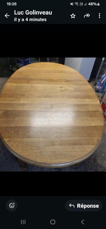 Table salle à manger ovale en chêne massif, Maison & Meubles, Tables | Tables à manger, Cinq personnes ou plus, Comme neuf, Enlèvement