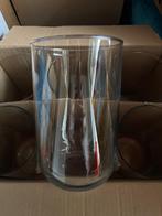 Zes identieke vazen, Huis en Inrichting, Woonaccessoires | Vazen, Overige kleuren, Verzenden, Minder dan 50 cm, Glas