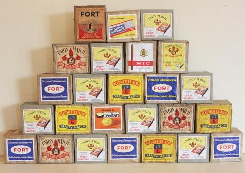 Vintage Luciferdoosjes Uit Hout / Jaren 60, Verzamelen, Rookartikelen, Aanstekers en Luciferdoosjes, Zo goed als nieuw, Luciferdoosjes of -merken