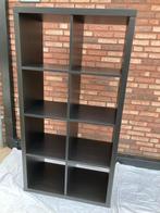 Ikea Kallax kast zwart bruin 77x147 cm, Ophalen, Gebruikt, 25 tot 50 cm, 50 tot 100 cm