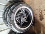 Banden met velg sym orbit x pro fiddle 50cc scooter originel, Ophalen of Verzenden, Carburateur