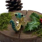 Gecko hagedis aanpasbare ring groen blauw, Bijoux, Sacs & Beauté, Bagues, Neuf, Enlèvement ou Envoi, Femme ou Homme, Or