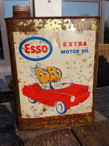 Bidon d'huile vintage ESSO Extra Motor Oil, Enlèvement ou Envoi, Utilisé, Emballage
