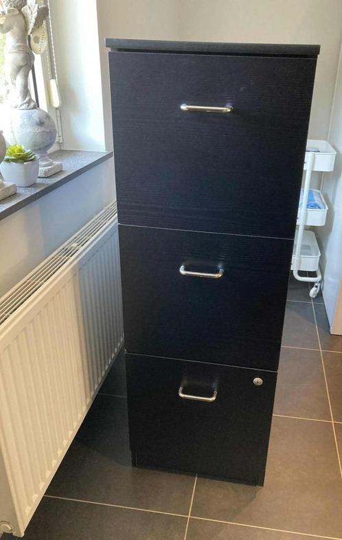 Zwarte ladenkast, Huis en Inrichting, Kasten | Ladekasten, Gebruikt, 100 tot 150 cm, Minder dan 50 cm, 50 tot 75 cm, 3 of 4 laden
