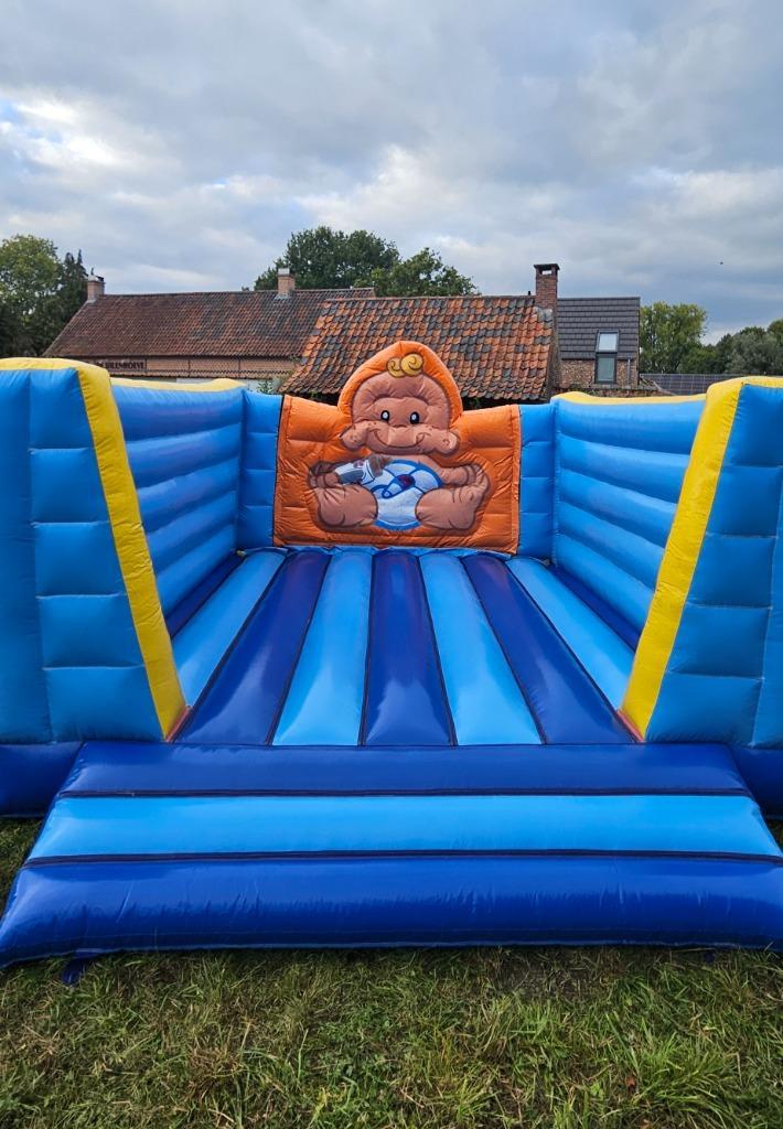 Springkasteel 2 in 1 TE KOOP: HAPPY BIRTHDAY/NEW BABY, Hobby en Vrije tijd, Feestartikelen | Verhuur, Ophalen