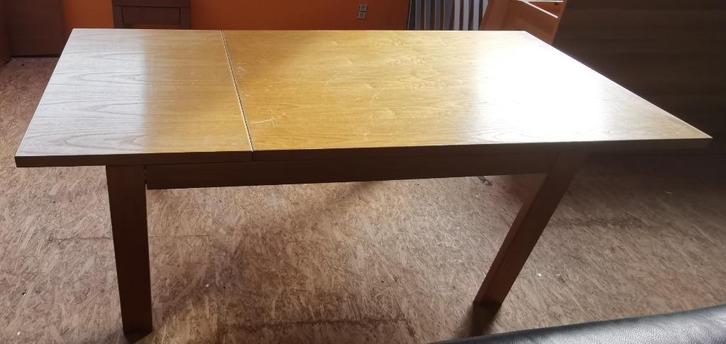 Stevige houten tafel verlengbaar 140/200x85x76, Huis en Inrichting, Tafels | Eettafels, Gebruikt, 50 tot 100 cm, 150 tot 200 cm