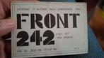 origineel ticket Front 242 uit 1984, Tickets en Kaartjes, Concerten | Rock en Metal