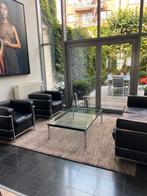 Le Corbusier salonset met salontafel (Steelform), Huis en Inrichting, Ophalen, Zo goed als nieuw, Leer, Design