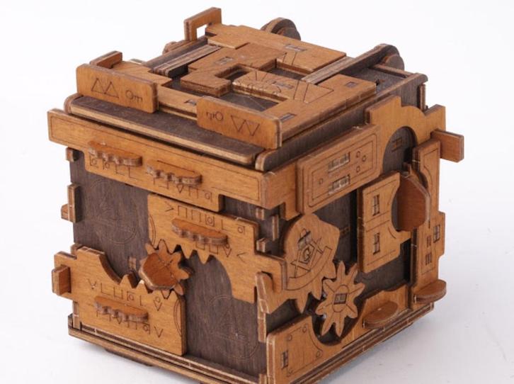 3D Houten Puzzel Escape Room Puzzle Box - DIY Wood Build, Hobby en Vrije tijd, Modelbouw | Overige, Nieuw, Verzenden