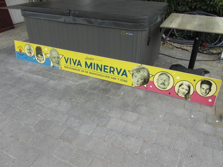 Het Achterland - Viva Minerva - Reclamebord, Antiek en Kunst, Curiosa en Brocante, Ophalen