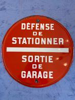 Plaque émaillée DEFENSE DE STATIONNER panneau, Enlèvement ou Envoi, Utilisé, Panneau publicitaire