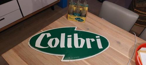 Oud Blik COLIBRI reclamebord 1960 Cristal Alken, Verzamelen, Merken en Reclamevoorwerpen, Gebruikt, Reclamebord, Ophalen of Verzenden