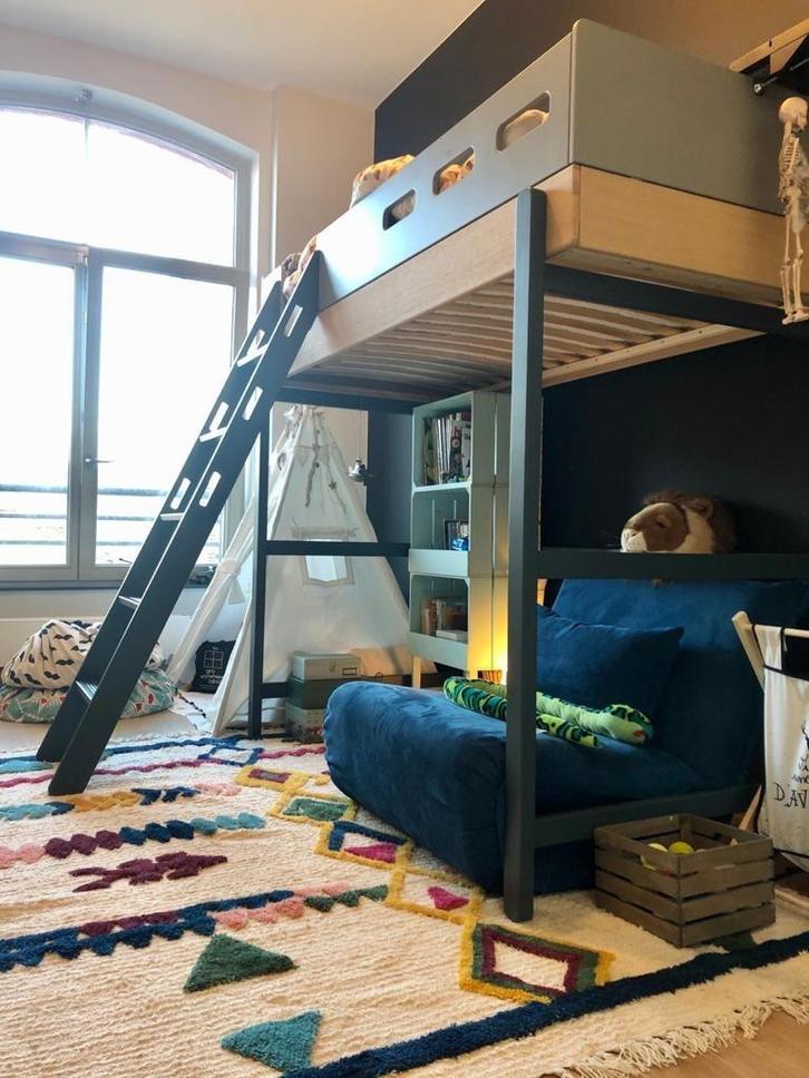 Très beau Lit Flexa Mezzanine Popsicle, Kinderen en Baby's, Kinderkamer | Stapelbedden en Hoogslapers, Gebruikt, Hoogslaper, Ophalen