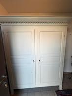 Kleerkast/Vestiaire gerestaureerd in beige/wit, Avec porte(s), 150 à 200 cm, Enlèvement, Utilisé