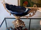 Superbe grande coupe céramique émaillée bleu de Sèvres bronz, Antiek en Kunst, Antiek | Schalen, Ophalen of Verzenden