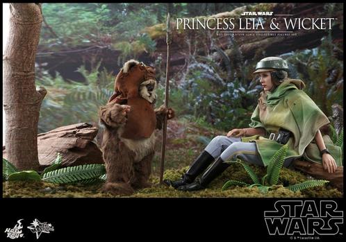 Star Wars Hot Toys Princess Leia & Wicket Star Wars episode6, Collections, Star Wars, Comme neuf, Figurine, Enlèvement