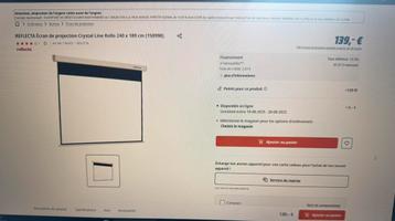 Toile de projection beschikbaar voor biedingen