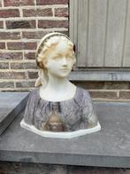 Art-deco buste marmer A.carli, Ophalen