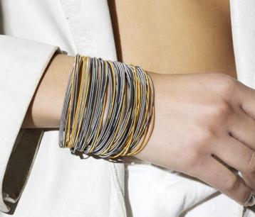 Sarah Pacini 50 delige gouden en zilveren armband nieuw beschikbaar voor biedingen
