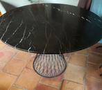 Ronde marmeren tafel, Ophalen, Rond, Zo goed als nieuw, 75 cm of meer