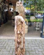 Groot houtsnijwerk van een Uil tuinbeeld houtsculptuur, Comme neuf, Animal, Bois, Enlèvement ou Envoi