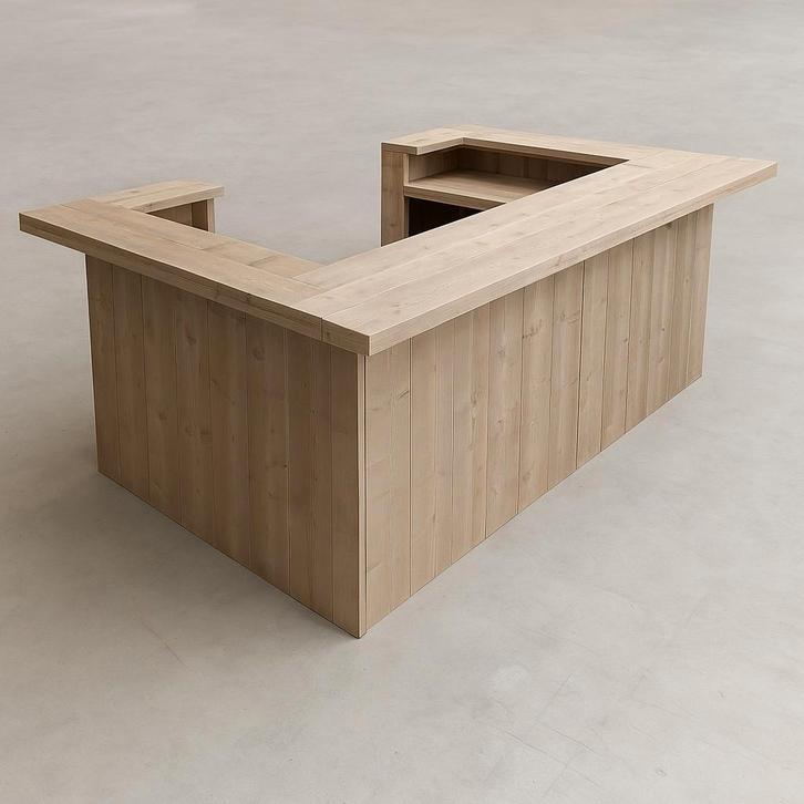 Hoekbar toog receptie steigerhout, Huis en Inrichting, Woonaccessoires | Zuilen en Pilaren, Nieuw, Ophalen